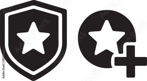 Achievement badge icon in bold vector style, ideal for success, recognition, reward, and milestone themes.
