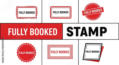 Stylish fully booked stamps for business or event promotions now!