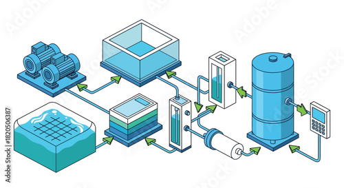 Modern water filtration system for clean industrial processing needs