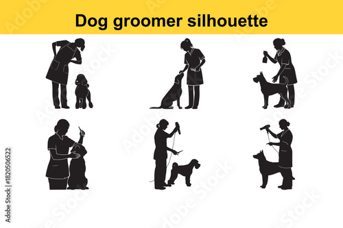 Dog groomer silhouette