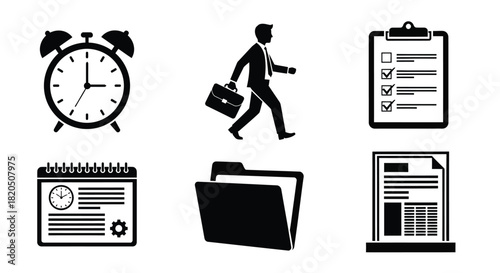 Time management with businessman running to meet deadlines today