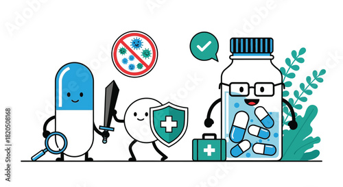 Effective medicine fights viruses with powerful protection today