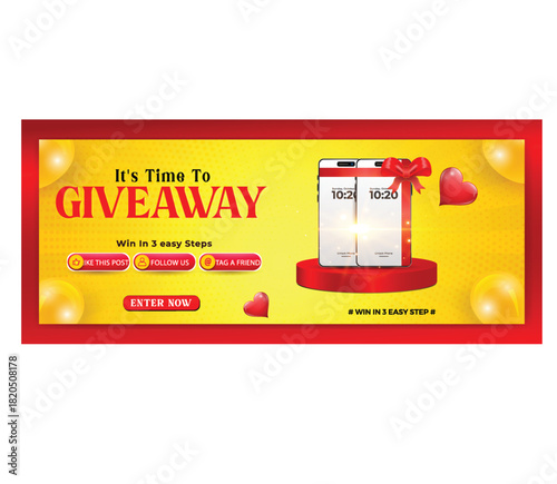 Exciting giveaway with prizes and balloons