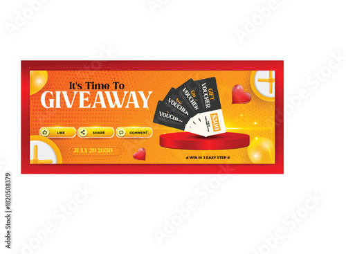 Exciting giveaway with prizes and balloons