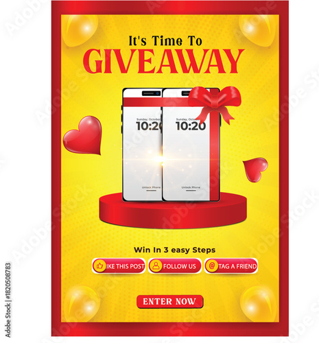 Exciting giveaway with prizes and balloons