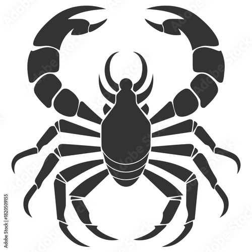 Scorpio Illustration: A powerful, stylized representation of the Scorpio zodiac sign, symbolizing intensity, passion, and transformation. 