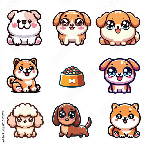 Cute Shiba Inu Dog Sticker – Kawaii Puppy Illustration