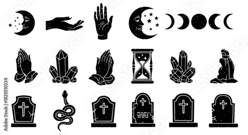 Magic occult symbols collection