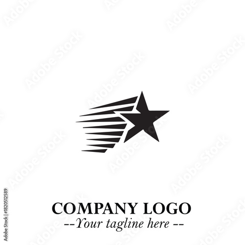 Minimalist Star Logo Symbol in Black on White Background – Modern Vector Shape for Branding & Design