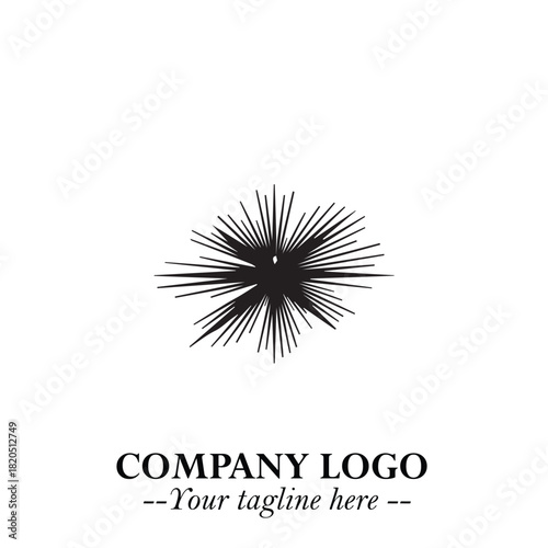 Minimalist Star Logo Symbol in Black on White Background – Modern Vector Shape for Branding & Design