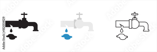 Broken pipe vector icon. Isolated on white background .vector illustration. EPS 10