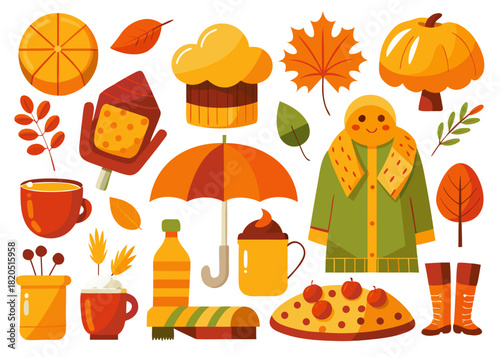 Autumn season elements collection