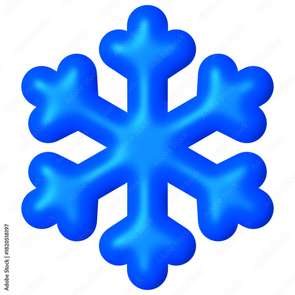 Obraz premium snowflake on blue