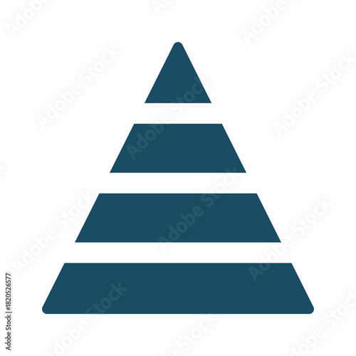 Pyramid chart icon svg cut file. Isolated vector illustration.