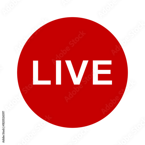 Circle live broadcast icon svg cut file. Isolated vector illustration.