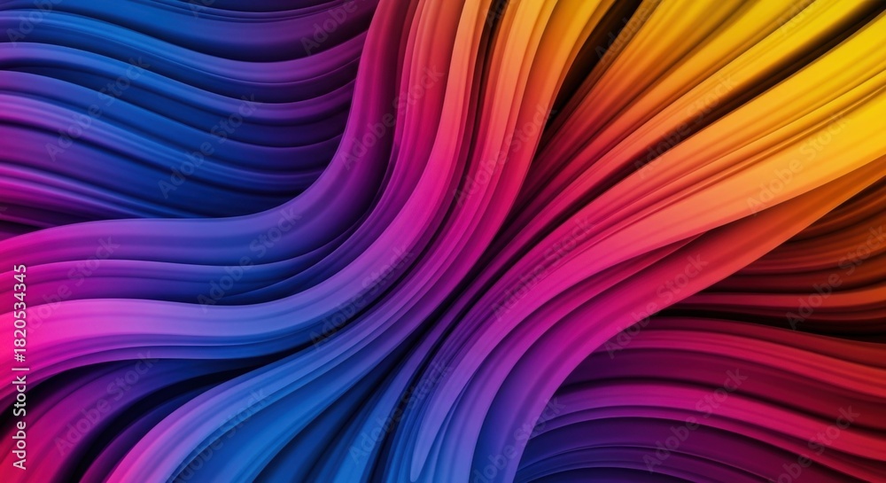 Obraz premium Color Flow Curve Background 