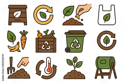 garden tools and gardening icons set vector illustration