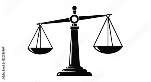 Balance scale symbol of justice, law, equilibrium, and business