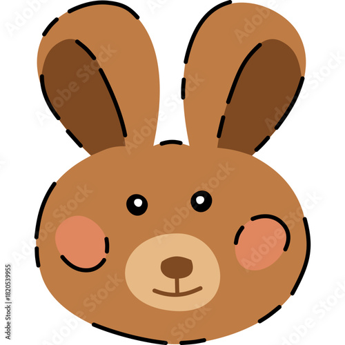 Cute Brown Bunny Face