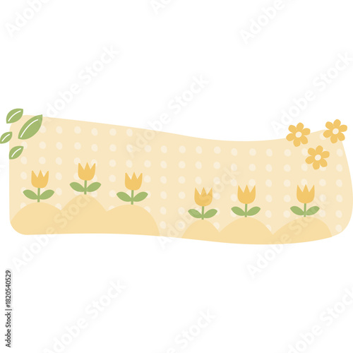 Floral Flower Bed Sticker Tape