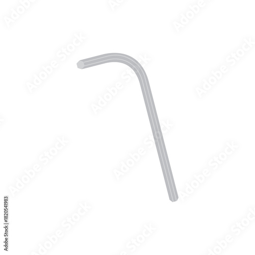 Hex key or allen wrench tool isolated