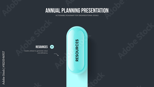 Creative Development Presentation Design Vector Illustration. Financial Launch One Element Diagram Slide Template. Corporate Proposal 1 Step Infographic Frame Layout.
