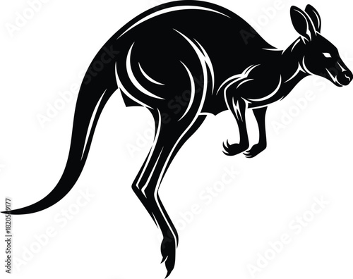 Kangaroo vector illustration australian wildlife animal silhouette design eps