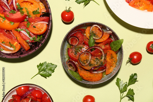 Fresh heirloom tomato salad...