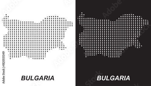 Bulgaria Dot Map Vector, Digital Geometric Silhouette, Infographic Template, Point Scale Technology Concept, Europe Balkan Country EPS
