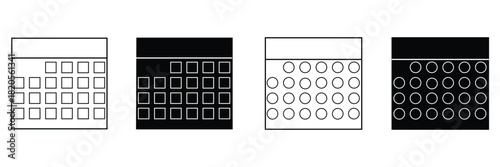 Calendar icon set. Calender symbol. calendar vector icon EPS 10