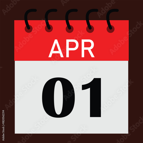 1st january calender icon eps 10