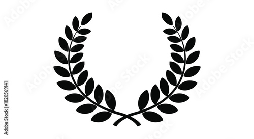 Laurel wreath symbol of victory achievement and excellence award
