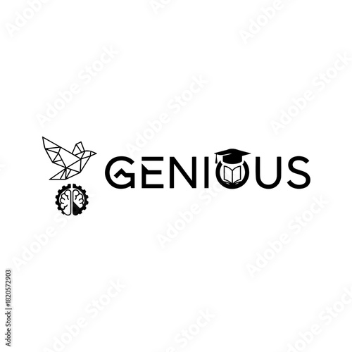 Genious logo isolated on transparent background