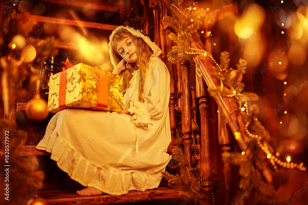 Naklejka premium Staircase Christmas Wonder