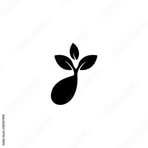 Plant sprout icon isolated on transparent background