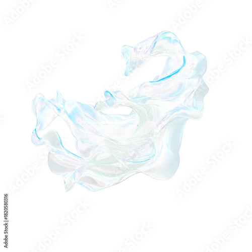 Abstract Iridescent Fluid Shape 