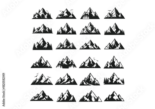 Rocky Mountain Silhouette Pack – Vector Icons and Logo Shapes Collection