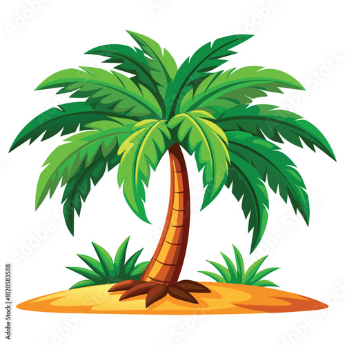 Vector Illustration of a Palm Tree