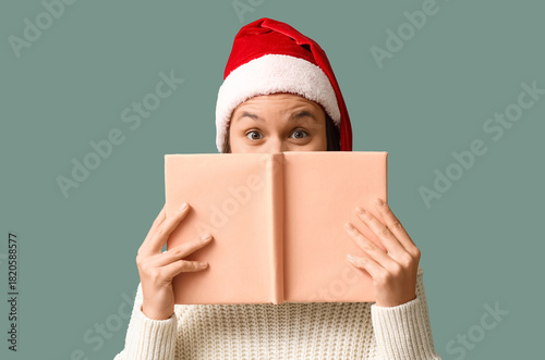 Surprised young woman in Sa...
