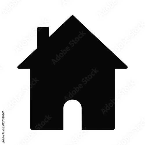 House silhouette simple building icon