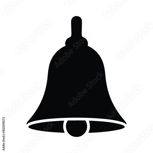 Puja bell silhouette religious icon design