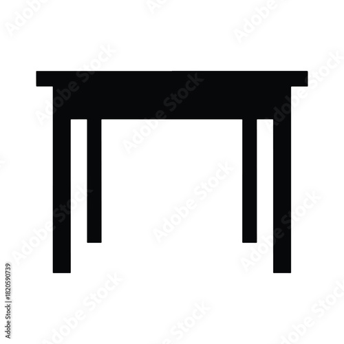 Table silhouette rectangular furniture icon