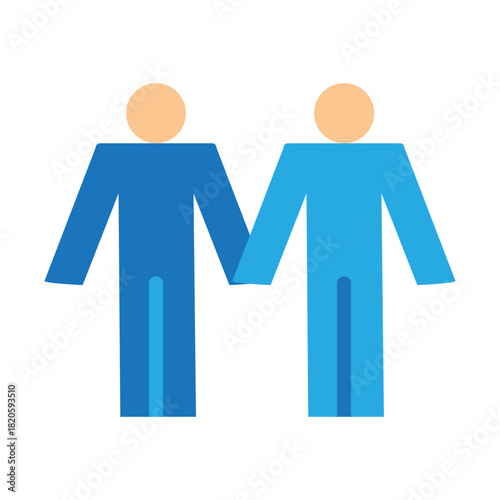Same Sex Couple (Male) Vector Flat Icon Design