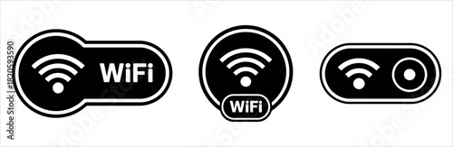 Stay connected using wireless internet hotspots, find free wifi with these modern, black and white symbols for mobile devices, tablets, and laptops.