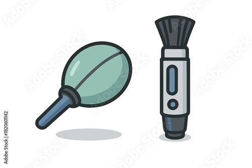 Essential tools for camera maintenance dust blower and cleaning brush set