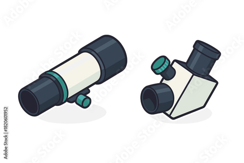 Optical telescope tube and star diagonal eyepiece holder components for astronomy