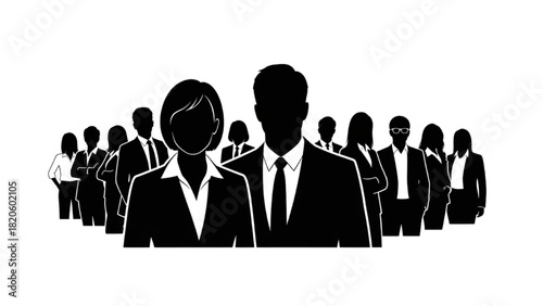 Professional Corporate Teamwork and Leadership Concept for Business Growth and Success