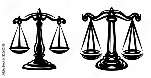 Symbolic scales of justice representing law fairness and balance in legal proceedings