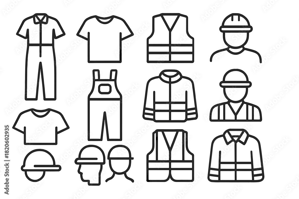 custom made wallpaper toronto digitalPersonal protective equipment and workwear icons for construction and industrial safety