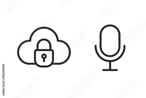 Locked cloud storage protection and voice recording microphone concepts